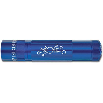 Custom Maglite LED 3 AAA Cell Flashlight - Blue