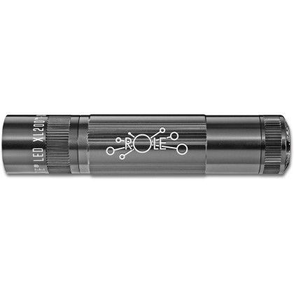 Custom Maglite LED 3 AAA Cell Flashlight - Gray