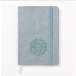 Custom Saratoga Mini Soft Cover Journal - Debossed - Dusty Blue Custom Saratoga Mini Soft Cover Journal - Debossed - Dusty Blue