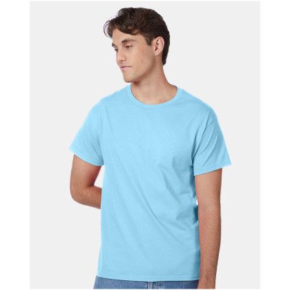 Hanes 100% Cotton T-Shirt - Aquatic Blue Hanes 100% Cotton T-Shirt - Aquatic Blue