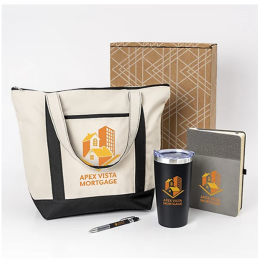 Custom New Hire Cotton Tote Set - Black Custom New Hire Cotton Tote Set - Black