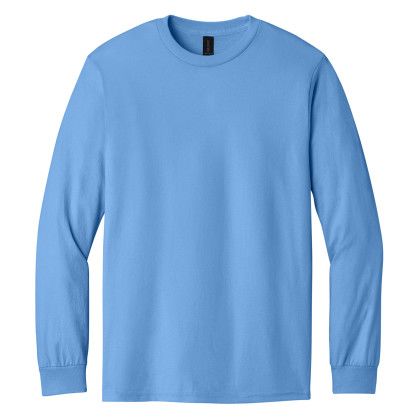 Custom Gildan - Heavy Cotton 100% Cotton Long Sleeve T-Shirt - Carolina blue Front View Custom Gildan - Heavy Cotton 100% Cotton Long Sleeve T-Shirt - Carolina blue Front View