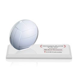 Custom Northam Volleyball Full Color Award on White Base - White Custom Northam Volleyball Full Color Award on White Base - White