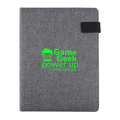 Custom rPET Tech Pad Portfolio - Heathered Grey Custom rPET Tech Pad Portfolio - Heathered Grey