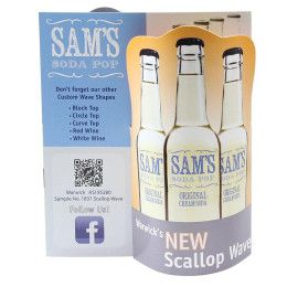 Custom Scallop Wave Table Tent - White 1 Custom Scallop Wave Table Tent - White 1