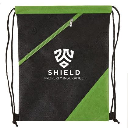 Custom Apex rPET Non-Woven Drawstring Backpack - Lime Custom Apex rPET Non-Woven Drawstring Backpack - Lime