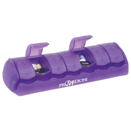 Custom 7-Day Med Minder - Translucent Purple Custom 7-Day Med Minder - Translucent Purple