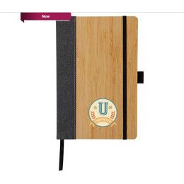Custom FC Saratoga Horizon Bamboo & Leather Journal - Grey 1 Custom FC Saratoga Horizon Bamboo & Leather Journal - Grey 1