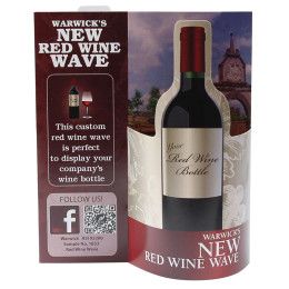 Custom Red Wine Wave Table Tent Custom Red Wine Wave Table Tent