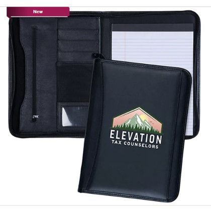 Custom Full Color Boardroom Tech Padfolio - Black 1 Custom Full Color Boardroom Tech Padfolio - Black 1