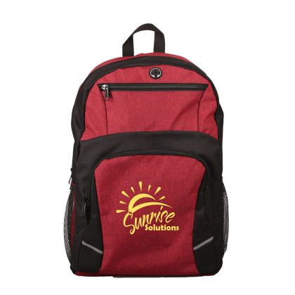Custom Stanford Heathered 16" Laptop Backpack - Heathered Red