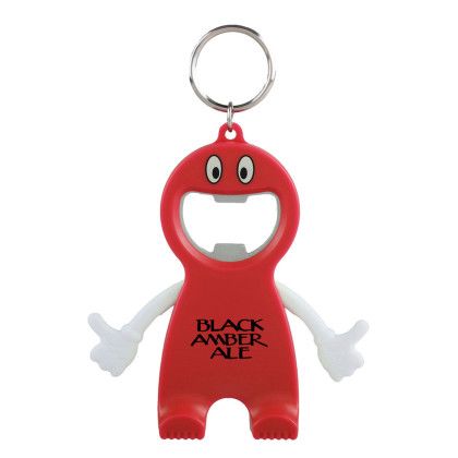 Custom Bottle Buddy Opener & Key Tag - Red Custom Bottle Buddy Opener & Key Tag - Red