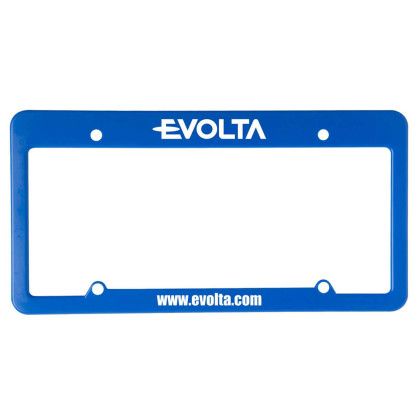 Custom License Plate Frame: 4 Hole With Straight Top - Blue Custom License Plate Frame: 4 Hole With Straight Top - Blue