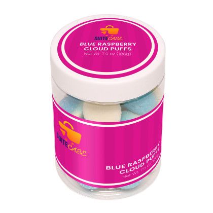 Custom Blue Raspberry Cloud Puffs: Large Jar Custom Blue Raspberry Cloud Puffs: Large Jar