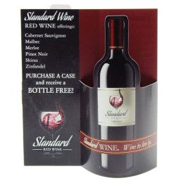 Custom Wine Combo Wave Table Tent - White 2 Custom Wine Combo Wave Table Tent - White 2
