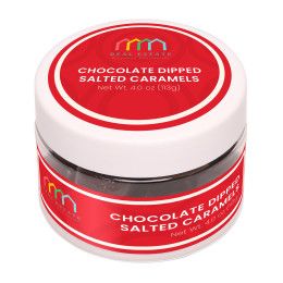 Custom Chocolate Dipped Salted Caramels: Small Jar