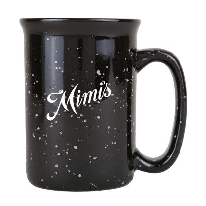 Custom 13 oz. Tall Speckle-It Ceramic Camping Mug - Black Custom 13 oz. Tall Speckle-It Ceramic Camping Mug - Black