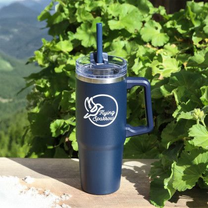 Custom Frosty 30 oz Tumbler - Navy Custom Frosty 30 oz Tumbler - Navy