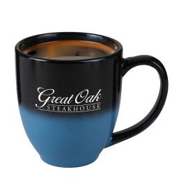 Custom 16 oz. Bistro Ombre Ceramic Mug - Blue Custom 16 oz. Bistro Ombre Ceramic Mug - Blue