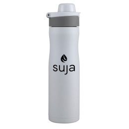 Custom 24 oz. Vertex Powder Coated Recycled Stainless Steel Bottle - White
