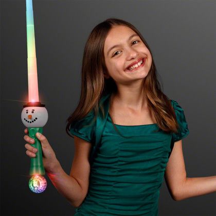 Custom LED Snowman Toy Sword Expanding Saber - Lifestyle View Custom LED Snowman Toy Sword Expanding Saber - Lifestyle View