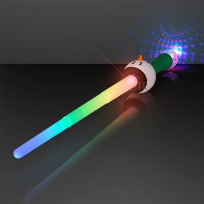 Custom LED Snowman Toy Sword Expanding Saber - Side View Custom LED Snowman Toy Sword Expanding Saber - Side View
