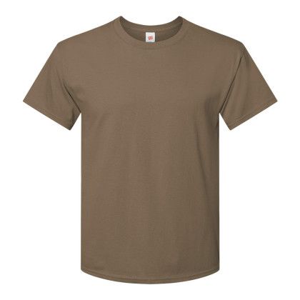 Custom Hanes Unisex ComfortSoft Color 100% Cotton T-Shirt - Coyote Brown