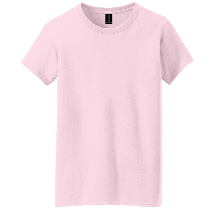 Custom Gildan Women's Heavy Cotton 100% Cotton T-Shirt - Light pink Custom Gildan Women's Heavy Cotton 100% Cotton T-Shirt - Light pink