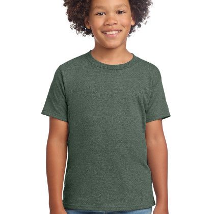 Custom Gildan Youth Softstyle T-Shirt - Heather Military Green