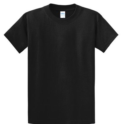 Custom Port & Company Full Color Essential Tee - Jet Black