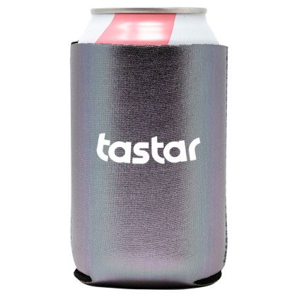 Custom Metallic Neoprene Can Cooler - Metallic charcoal