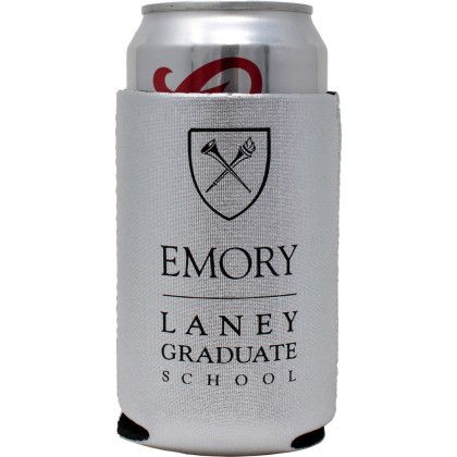 Custom Metallic Neoprene Can Cooler - Metallic silver