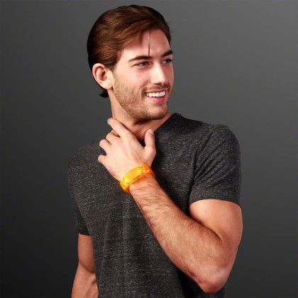 Custom Orange Fashion LED Bracelets - Lifestyle View 