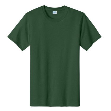 Custom Port & Company Full Color Essential Tee - Forest green