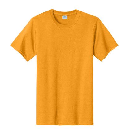 Custom Port & Company Full Color Essential Tee - Gold