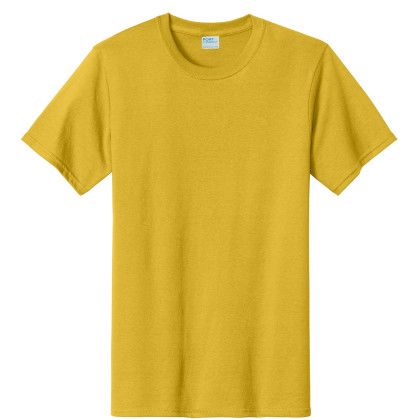 Custom Port & Company Full Color Essential Tee - Lemon yellow
