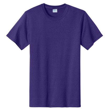 Custom Port & Company Full Color Essential Tee - Purple