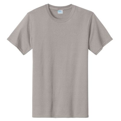 Custom Port & Company Full Color Essential Tee - Medium grey