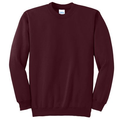 Essential Fleece Crewneck Color Sweatshirt - Maroon