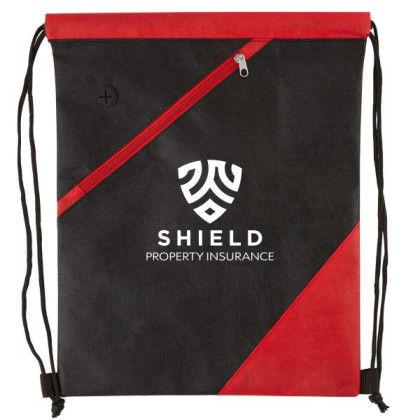 Custom Apex rPET Non-Woven Drawstring Backpack - Red Custom Apex rPET Non-Woven Drawstring Backpack - Red