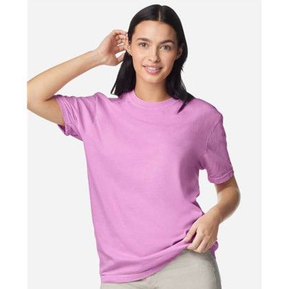 Custom Comfort Colors Heavyweight Ring-spun Cotton T-Shirt | Logo Tees - rose quartz