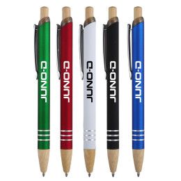 Custom Venosa Velvet-Touch Aluminum Pen with bamboo accents - All color Custom Venosa Velvet-Touch Aluminum Pen with bamboo accents - All color
