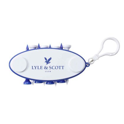 Custom Oval Golf Tee Carrier- Blue