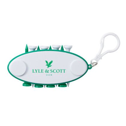 Custom Oval Golf Tee Carrier- Green