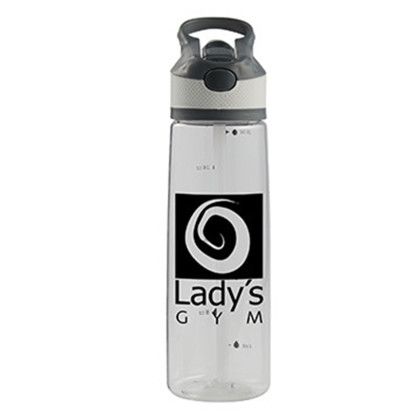 Custom 28 oz On The Go Tritan Bottle - Translucent Clear