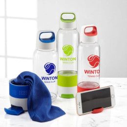 Custom Hydra Chill Water Bottle with Cooling Towel - All Colors Custom Hydra Chill Water Bottle with Cooling Towel - All Colors