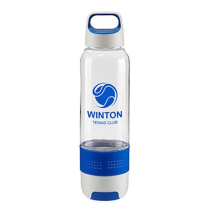 Custom Hydra Chill Water Bottle with Cooling Towel - Blue Custom Hydra Chill Water Bottle with Cooling Towel - Blue