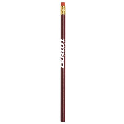 Custom Jo-Bee Economy Line Round Pencil - Burgundy Custom Jo-Bee Economy Line Round Pencil - Burgundy