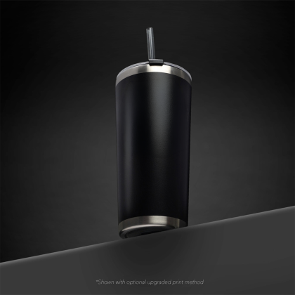 Custom 20 oz Classic Tumbler - Black Lifestyle View Custom 20 oz Classic Tumbler - Black Lifestyle View