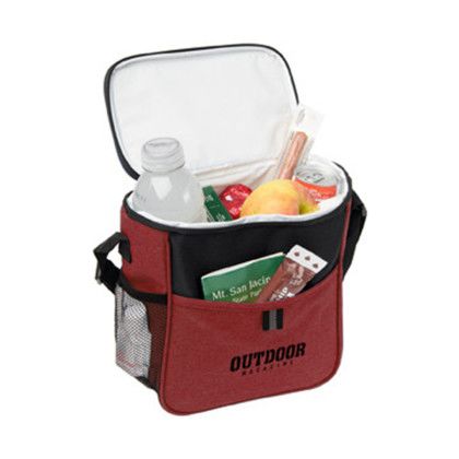 Custom Heathered Cooler Tote - Red Lifestyle Custom Heathered Cooler Tote - Red Lifestyle